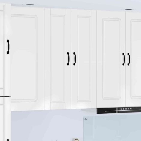 Armoire de cuisine avec étagère-Meuble de cuisine-Armoire de rangement Blanc brillant 30 x 31 x 100 cm (1/5)