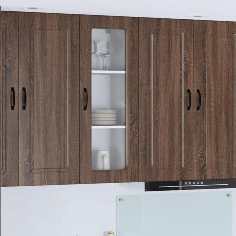 Armoire de cuisine-Meuble de cuisine-Armoire de rangement Kalmar Chêne brun 40 x 31 x 100 cm 342147 (1/5)