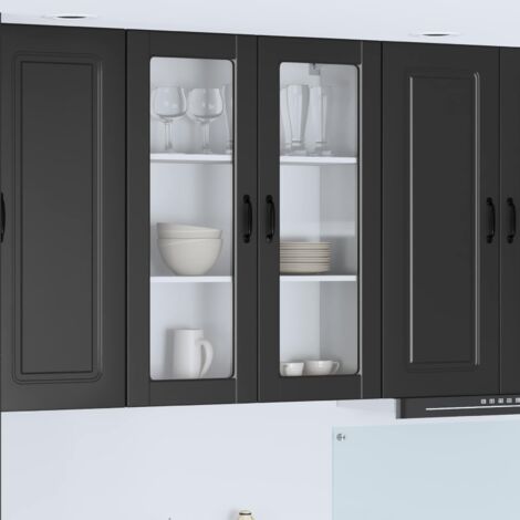 Armoire de cuisine-Meuble de cuisine-Armoire de rangement Noir 80 x 31 x 100 cm Bois d'ingénierie 829389 (1/5)