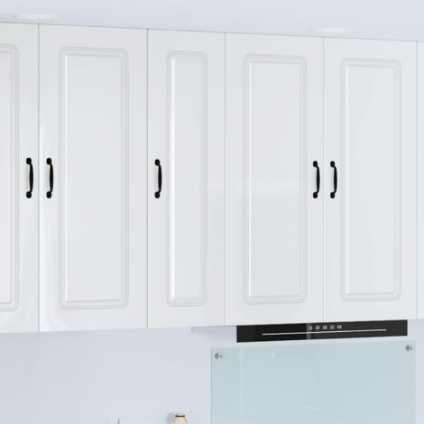 Armoire de cuisine-Meuble de cuisine-Armoire de rangement Kalmar Blanc brillant 30 x 31 x 100 cm (1/5)