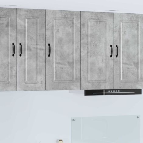 Armoire de cuisine-Meuble de cuisine-Armoire de rangement Kalmar Gris béton 40 x 31 x 80 cm 447811 (1/5)