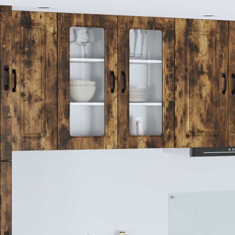 Armoire de cuisine-Meuble de cuisine-Armoire de rangement Kalmar Chêne fumé 40 x 31 x 80 cm 927419 (1/5)