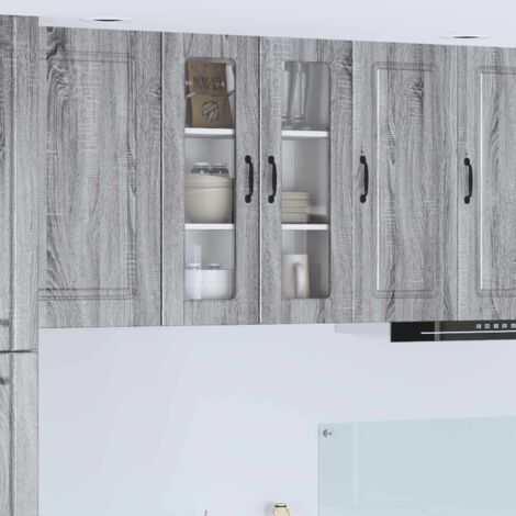 Armoire de cuisine avec étagère-Meuble de cuisine-Armoire de rangement Gris Sonoma 60 x 31 x 80 cm 578548 (1/5)