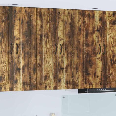 Armoire de cuisine-Meuble de cuisine-Armoire de rangement Kalmar Chêne fumé 60 x 31 x 100 cm 104031 (1/5)