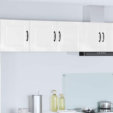Armoire de cuisine avec étagère-Meuble de cuisine-Armoire de rangement Blanc brillant 80 x 31 x 40 cm 592810 (1/5)