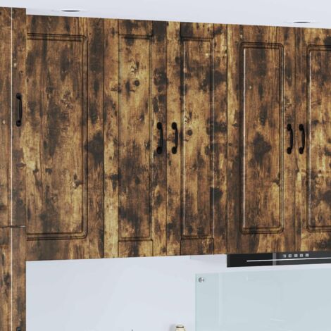 Armoire de cuisine avec étagère-Meuble de cuisine-Armoire de rangement Chêne fumé 30 x 31 x 100 cm (1/5)