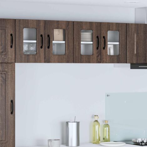 Armoire de cuisine-Meuble de cuisine-Armoire de rangement Kalmar Chêne brun 60 x 31 x 40 cm 789522 (1/5)