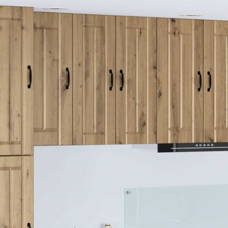 Meuble mural de cuisine-Armoire suspendue de rangement Chêne artisanal 30 x 31 x 80 cm (1/5)