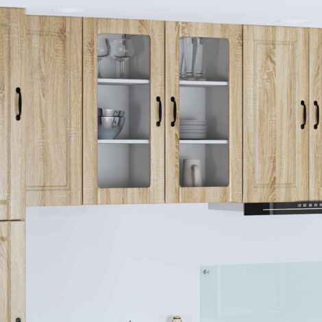 Armoire de cuisine avec étagère-Meuble de cuisine-Armoire de rangement Chêne Sonoma 40 x 31 x 80 cm 960916 (1/5)
