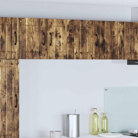 Meuble mural de cuisine avec porte-Armoire suspendue de rangement Chêne fumé 60 x 31 x 40 cm (1/5)