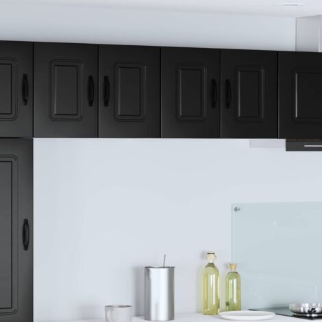 Armoire de cuisine avec stockage-Meuble de cuisine-Armoire de rangement Kalmar Noir 60 x 31 x 40 cm 683481 (1/5)