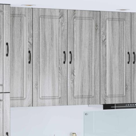 Armoire de cuisine-Meuble de cuisine-Armoire de rangement Kalmar Gris Sonoma 80 x 31 x 100 cm 565027 (1/5)