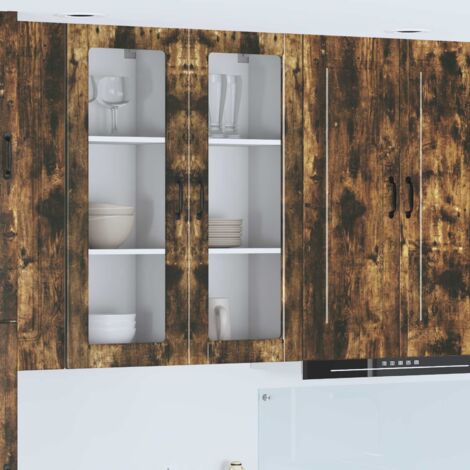 Armoire de cuisine avec étagère-Meuble de cuisine-Armoire de rangement Chêne fumé 40 x 31 x 100 cm 490348 (1/5)