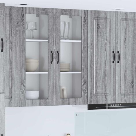 Armoire de cuisine avec étagère-Meuble de cuisine-Armoire de rangement Gris Sonoma 40 x 31 x 100 cm 761646 (1/5)
