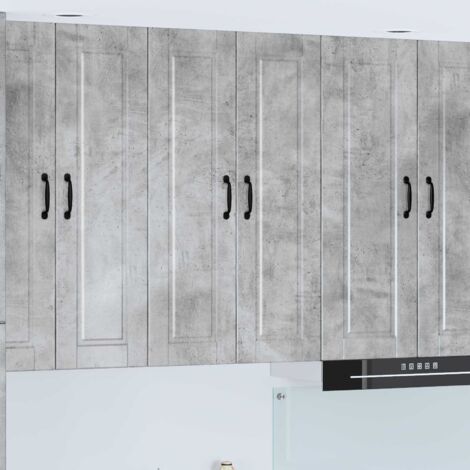 Armoire de cuisine avec étagère-Meuble de cuisine-Armoire de rangement Gris béton 60 x 31 x 100 cm 579888 (1/5)