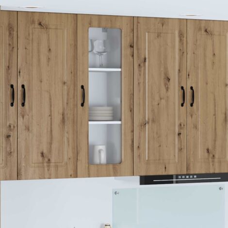 Armoire de cuisine-Meuble de cuisine-Armoire de rangement Kalmar Chêne artisanal 40 x 31 x 100 cm 715164 (1/5)
