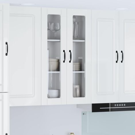 Armoire de cuisine avec étagère-Meuble de cuisine-Armoire de rangement Blanc brillant 60 x 31 x 100 cm 948774 (1/5)