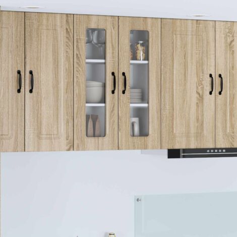 Armoire de cuisine-Meuble de cuisine-Armoire de rangement Kalmar Chêne Sonoma 60 x 31 x 80 cm 254052 (1/5)