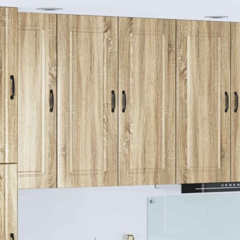Armoire de cuisine-Meuble de cuisine-Armoire de rangement Kalmar Chêne Sonoma 80 x 31 x 100 cm 365794 (1/5)