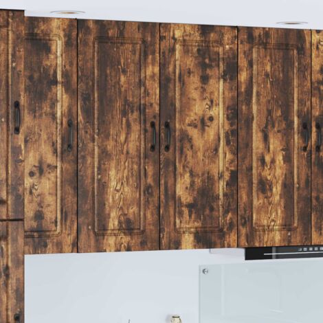 Armoire de cuisine-Meuble de cuisine-Armoire de rangement Kalmar Chêne fumé 80 x 31 x 100 cm 682886 (1/5)