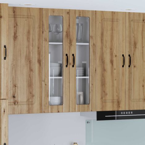 Meuble mural de cuisine-Armoire suspendue de rangement Chêne artisanal 60 x 31 x 100 cm (1/5)