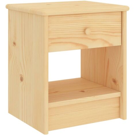 Table de chevet-Table de nuit-Cabinet de chevet naturel 35x30x40 cm bois de pin massif (1/5)