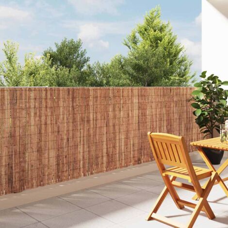 Clôture-Clôture de jardin en écorce Marron 400 x 125 cm Écorce