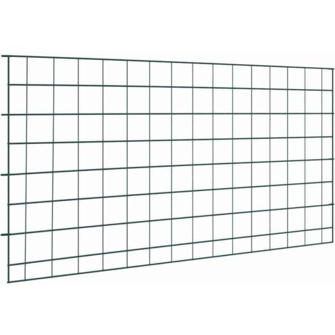 Ensemble de clôture de jardin-Grillage de jardin 5 pcs Vert 100 x 50 cm Acier 844838 (1/5)