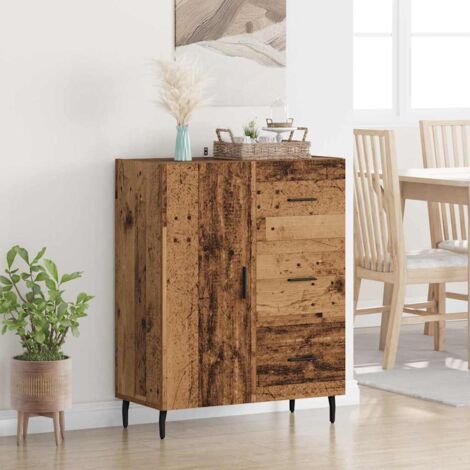 Buffet-Meuble de rangement Bois Ancien 69,5 x 34 x 90 cm Bois d'ingénierie et fer 458560 (1/5)