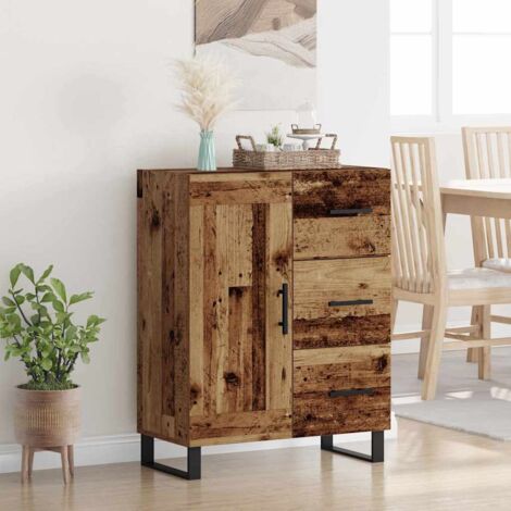 Buffet-Meuble de rangement Bois Ancien 69,5 x 34 x 90 cm Bois d'ingénierie et fer 193784 (1/5)