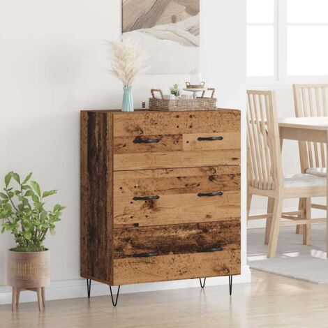 Buffet-Meuble de rangement Bois Ancien 69,5 x 34 x 90 cm Bois d'ingénierie et fer 123423 (1/5)