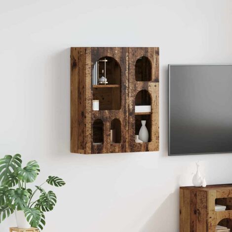 Armoire suspendue avec étagère-Armoire murale-Meuble de rangement murale Bois ancien 59 x 20 x 71,5 cm (1/5)