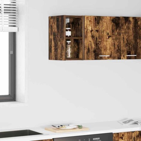 Armoire suspendue avec stockage-Armoire murale-Meuble de rangement murale Chêne fumé 20 x 29,5 x 40 cm (1/5)