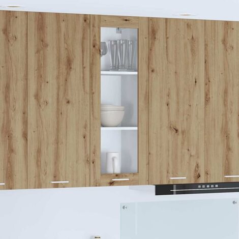Armoire suspendue avec porte-Armoire murale-Meuble de rangement murale Chêne artisanal 40 x 31 x 100 cm 708430 (1/5)