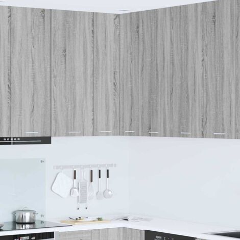 Armoire suspendue-Armoire murale-Meuble de rangement murale Gris Sonoma et Blanc 57 x 57 x 100 cm (1/5)