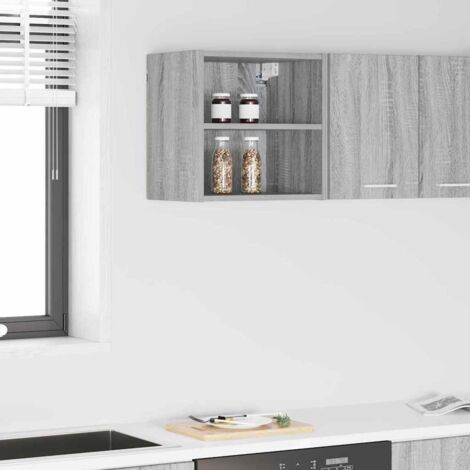 Armoire suspendue avec stockage-Armoire murale-Meuble de rangement murale Gris Sonoma 40 x 29,5 x 40 cm (1/5)