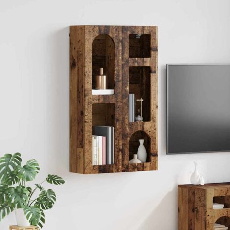 Armoire suspendue avec étagère-Armoire murale-Meuble de rangement murale Bois ancien 59 x 20 x 100 cm (1/5)