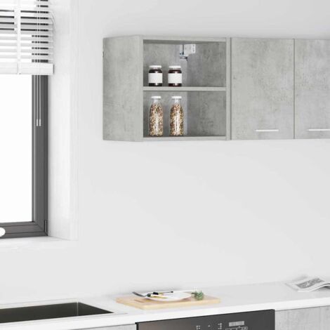 Armoire suspendue avec stockage-Armoire murale-Meuble de rangement murale Gris béton 40 x 29,5 x 40 cm (1/5)