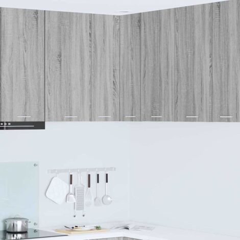 Armoire suspendue-Armoire murale-Meuble de rangement murale Gris Sonoma et Blanc 57 x 57 x 80 cm (1/5)