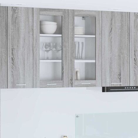 Armoire suspendue-Armoire murale-Meuble de rangement murale Gris Sonoma 80 x 31 x 80 cm Bois d'ingénierie 661473 (1/5)