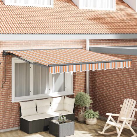 Cadre d'auvent-Support d'auvent Bleu et Orange 300 x 250 cm 457415 (1/5)