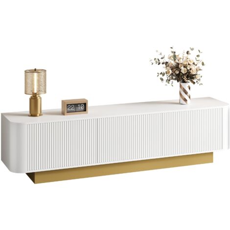 Meuble TV-Banc TV-Meuble Télé Blanc MDF 170x40.5x47 cm (1/5)