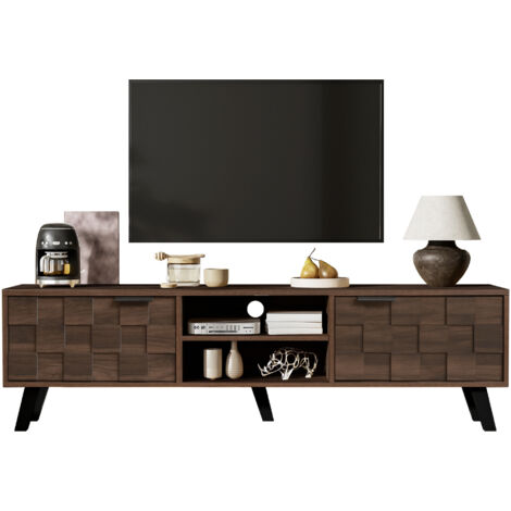 Meuble TV-Banc TV-Meuble Télé Naturel Panneaux de particules 160.5x35.5x45 cm (1/5)