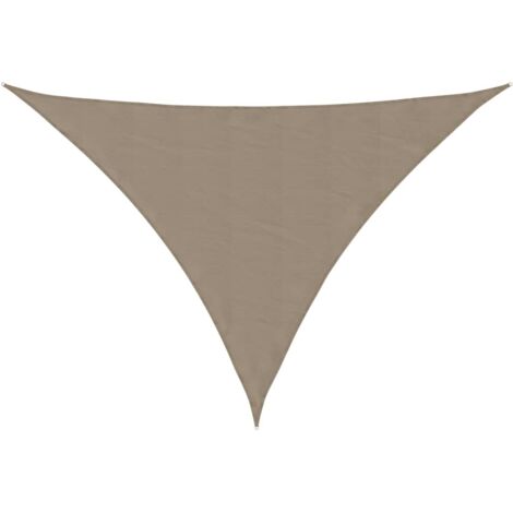 Voile de parasol/Toile d'ombrage Tissu Oxford triangulaire 5x7x7 m Taupe 30462 (1/5)