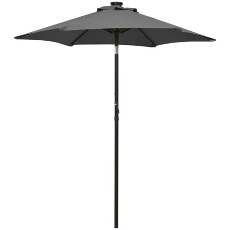 Parasol de Jardin/Parasol avec lumières LED Anthracite 200x211 cm Aluminium 77761 (1/5)