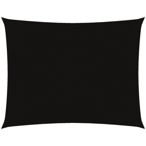 Voile de parasol/Toile d'ombrage Tissu Oxford rectangulaire 3x6 m Noir 82764 (1/5)