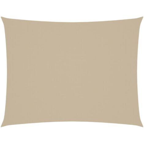 Voile de parasol/Toile d'ombrage Tissu Oxford rectangulaire 3x4,5 m Beige 71862 (1/5)