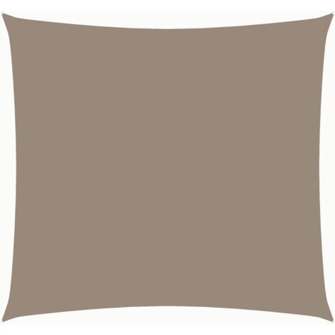 Voile de parasol/Toile d'ombrage Tissu Oxford carré 4x4 m Taupe 53798 (1/5)