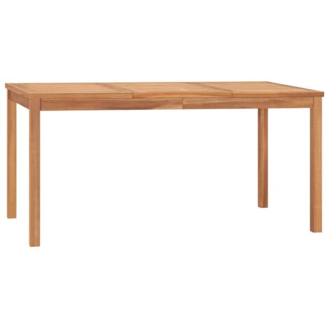 Table à manger de jardin Scandinave - Table de salle à manger 160x80x77 cm Bois de teck solide BV897250 - BonneVie (1/5)