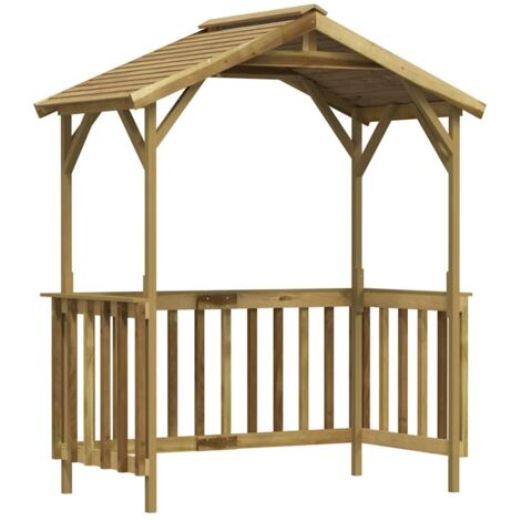 Abri de barbecue Abri de Jardin - 163,5x93x210 cm Bois de pin imprégné BV955025 - BonneVie